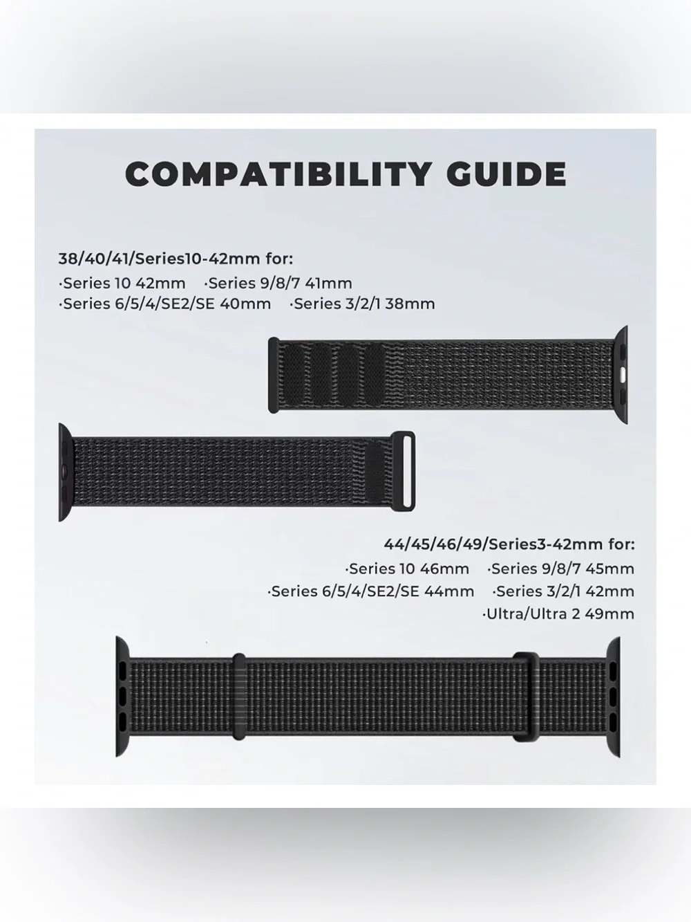 Watch Band compatible with Apple ⌚️ fits 38/40/41/ Series 10-42mm